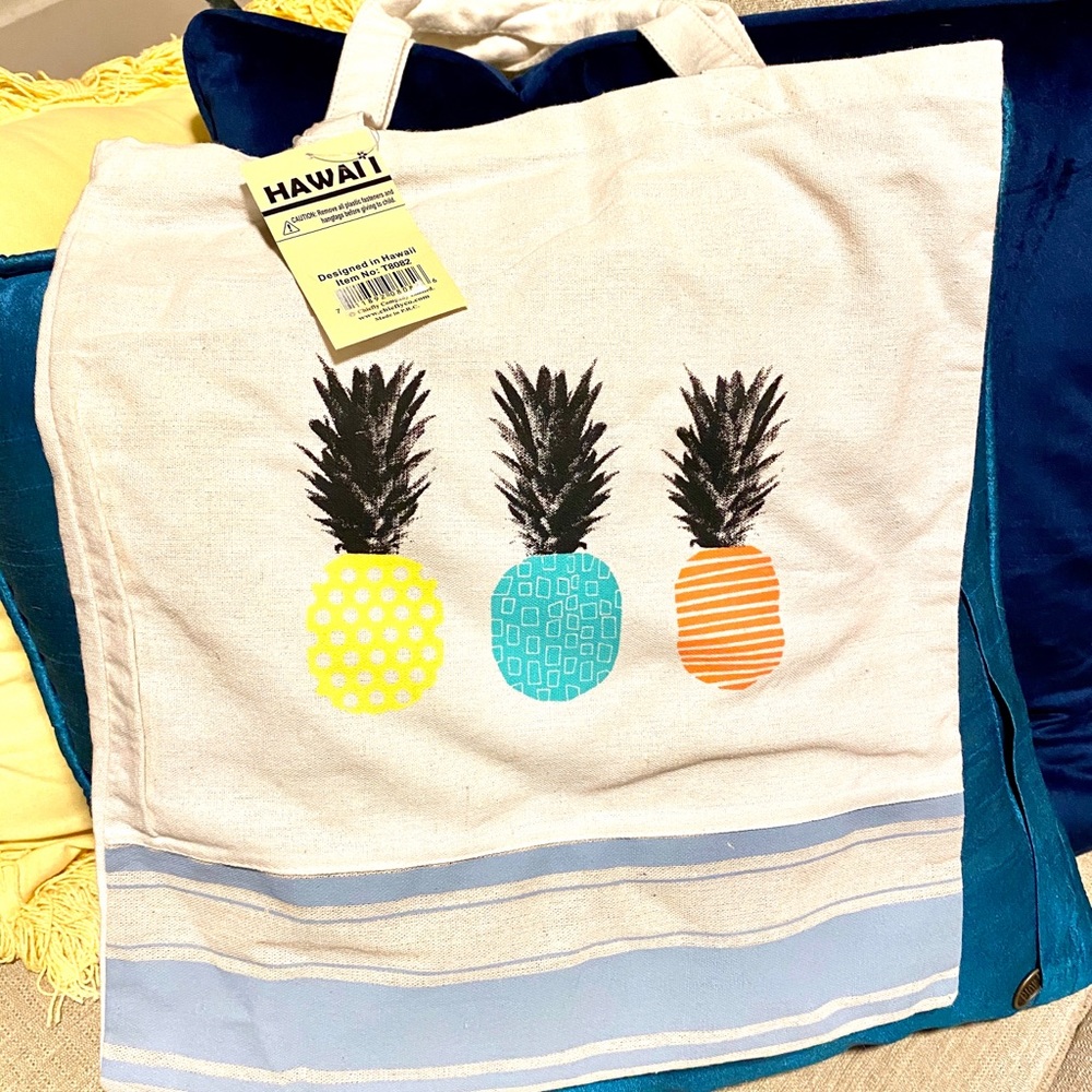 Hawaii colorful new pineapple tote bag - Picture 2 of 5